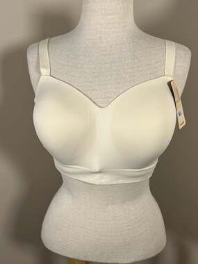 Truekind Supportive Comfort Wireless Shaping Bra XL Cream
